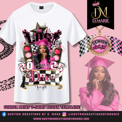 Senior "Last Lap" Graduation Canva 13x 19 Digital Template (Pink & Black)