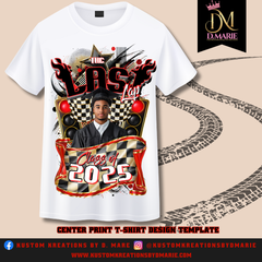 Senior "Last Lap" Graduation Canva 13x 19 Digital Template (Black, Red, and Gold)