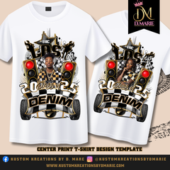 Senior "Last Lap" Graduation Canva 13x 19 Digital Template (Black and Gold)