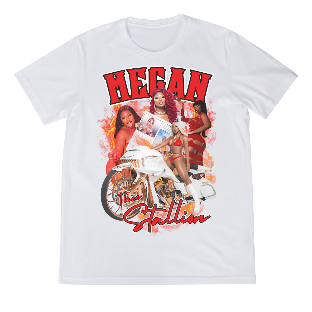 Megan Thee Stallion Bold and Fierce Graphic T-Shirt (Red)