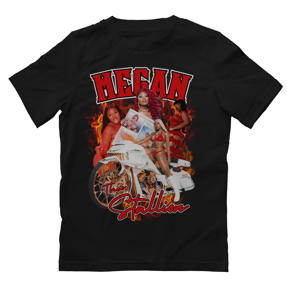 Megan Thee Stallion Bold and Fierce Graphic T-Shirt (Red)