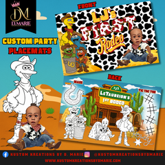 11x17  Custom Party Placemats – Personalized with Any Theme